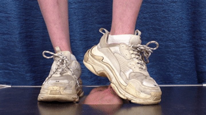 Furious Girls - Floor-face trampling using dirty Balenciaga sneakers (part 6 of 8), flo596x 1080p