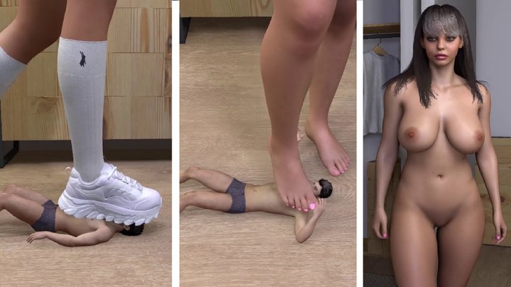 Studio 57429 - Stepped On By Giantess in Sneakers, Socks, Barefoot
