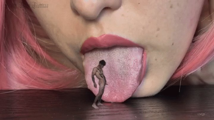 Bratty Mean Giantess - Giantess Blowjob and VORE domination for captured tiny man