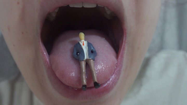 Amayamori - My Giantess Stepsister eats tiny stepbrother like candy and sucks him because he tastes so good