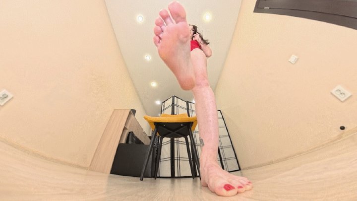 Under Giantess Soles - Imelda - barefoot crushing VR 360 8K