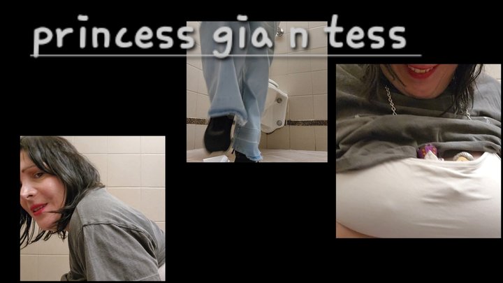 The Girlfriend Xxxperience Xxx - PUBLIC GIANTESS RESTROOM Princess GIA N TESS FARTING PEEING SPITTING FEEDING YOU