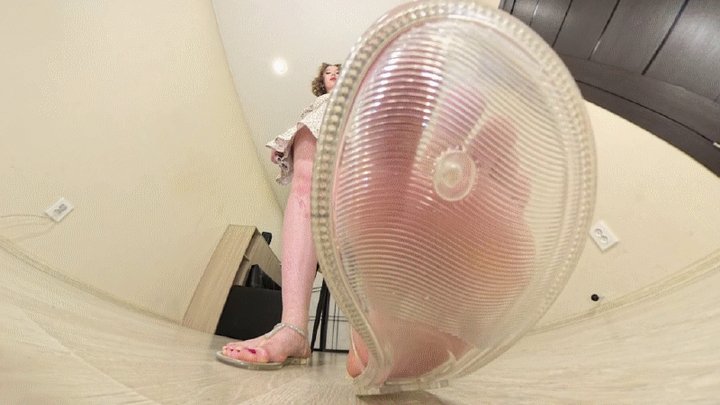 Under Giantess Soles - Piper - transparent sandals VR 360 8K