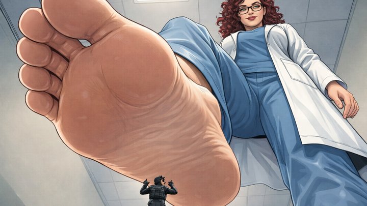 Giantess Fandom - GIANTESS DOCTOR FEET TREATMENT - AI Animation Crush, POV Foot Worship & Massage, Tiny Patient Under My Soles