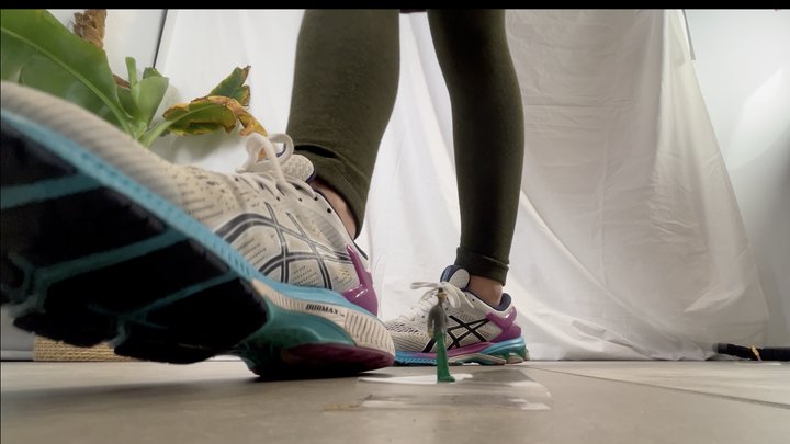 Tramplegirls Shoejobs And Cockcrush - A Giantess Story - Giantess Tramplegirl Leila teases and tramples some tinies in her Asics Kayano snesakers and crushes them under her soles - Shoe fetish, Sneaker fetish, POV, Crushing, Giantess, Trampling