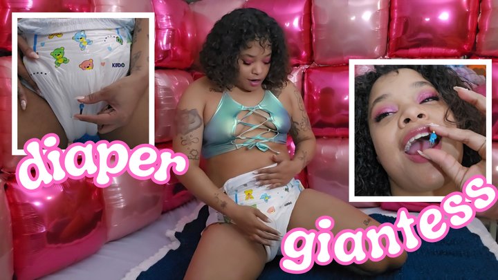 Diaperedskylar - Skylar Sparks soggy diaper giantess, putting you inside her diaper