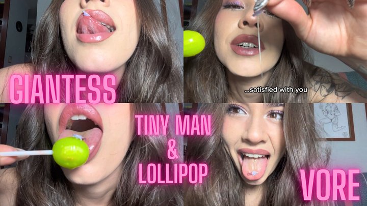 Nina Fatal - i put my tiny slave on my lollipop to tease till vore him