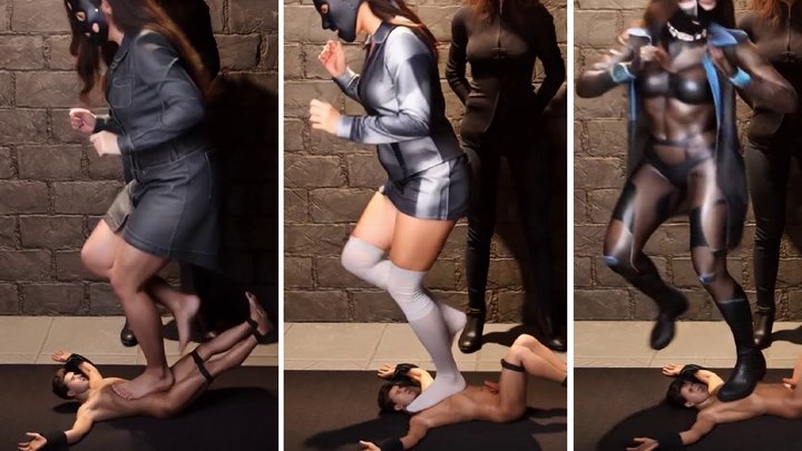 Studio 57429 - Trampled by 83 Giantess Women In A Row - BDSM Fetish Stomping