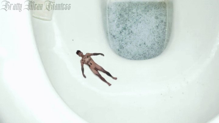 Bratty Mean Giantess - Giantess captured a tiny man for Toilet slavery and cleaning tasks