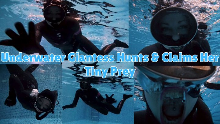 Kinky Splash - Underwater Giantess Hunts & Claims Her Tiny Prey - MP4