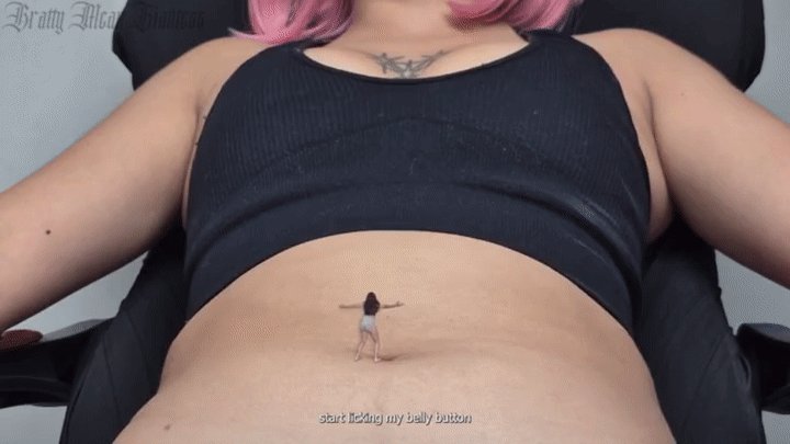 Bratty Mean Giantess - Sexy Giantess Belly button domination for her friend and shrink her to dust