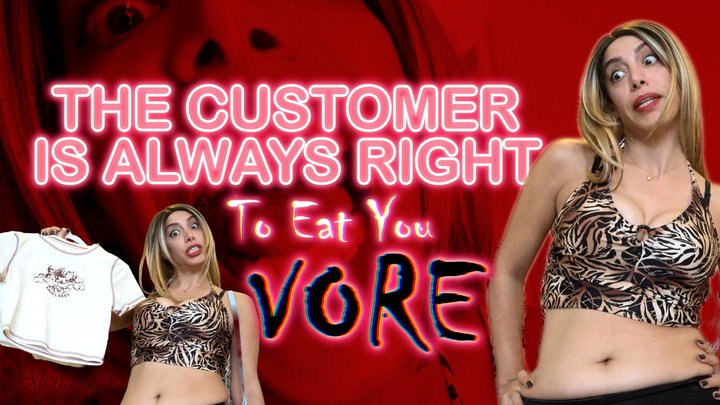 Alena Love - Amazonian Alena Love The Customers Always Right Vore- Swallowing SFX[4K]