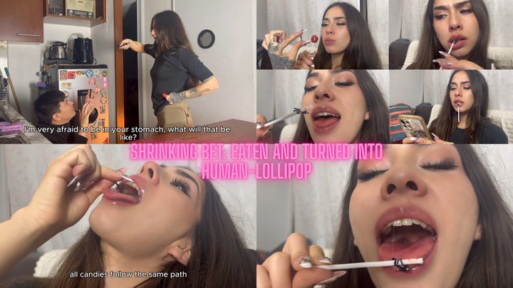 Nina Fatal - Shrinking Bet: pervert step-sis shrink and turn step-bro into a human-lollipop
