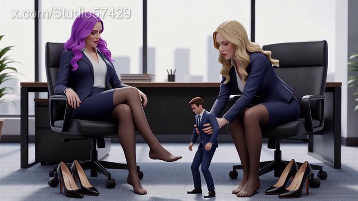 Studio 57429 - Business Giantess Foot Domination in Stockings