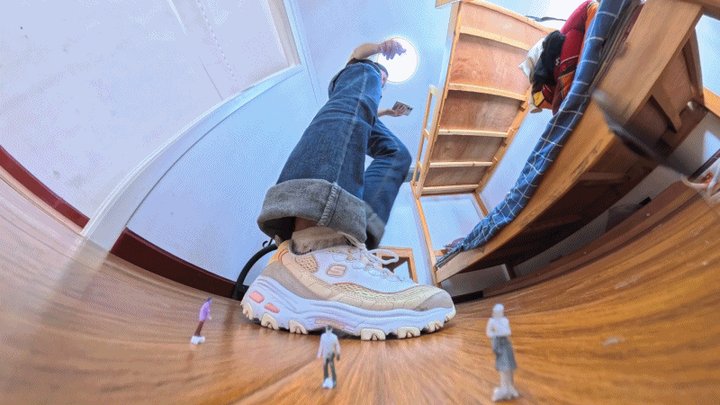 Gts Asia Vr World - Lele destroys a group of dwarfs hiding in her bedroom GIANTESS