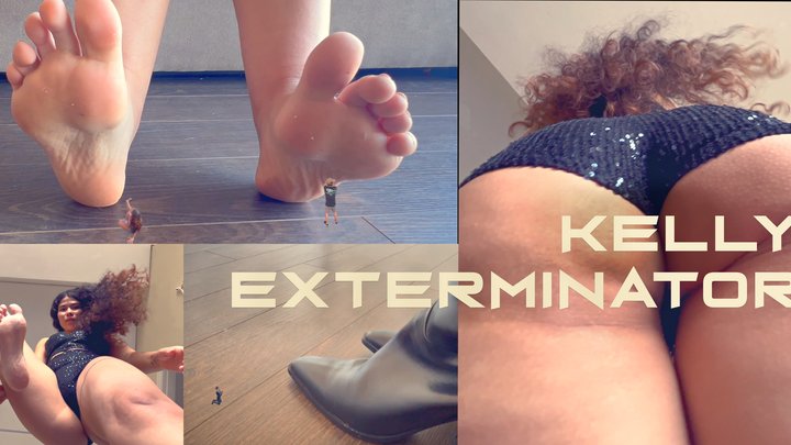 Rise Of The Giantess - KELLY EXTERMINATOR 1080 - Bare foot SQUISHING, butt CRUSH and vaporizing