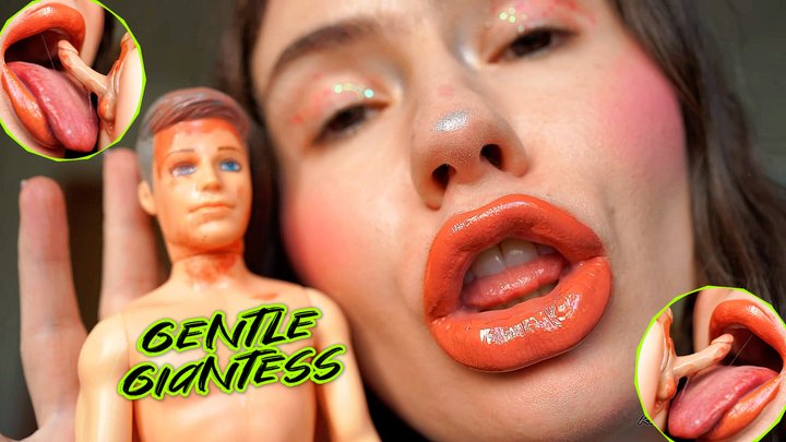 Sweet Mouth Game - Gentle Giantess Nude dirty kiss and BJ